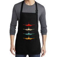 Vintage Aviation Airplane Flying Airline Funny Vin Medium-length Apron | Artistshot