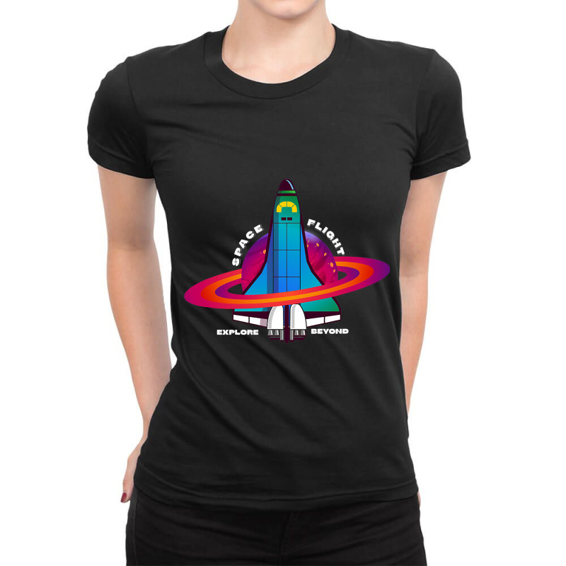 Space Exploration Astronomy Technology Ladies Fitted T-Shirt by SiddharthaGish | Artistshot