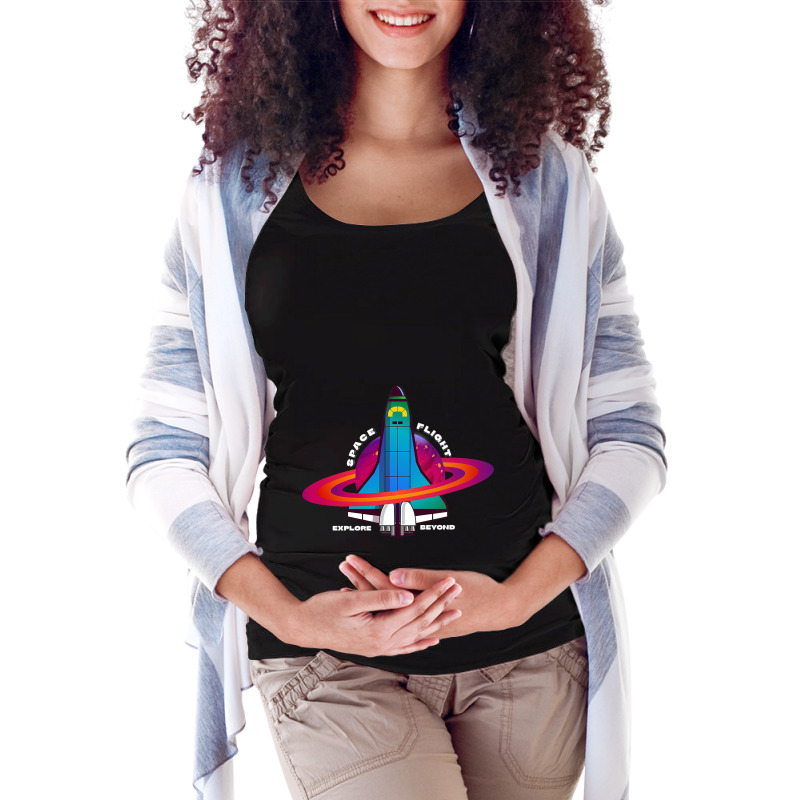 Space Exploration Astronomy Technology Maternity Scoop Neck T-shirt by SiddharthaGish | Artistshot