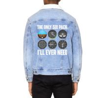 The Only Six Pack Ill Ever Need Airline Pilot Plan Unisex Sherpa-lined Denim Jacket | Artistshot