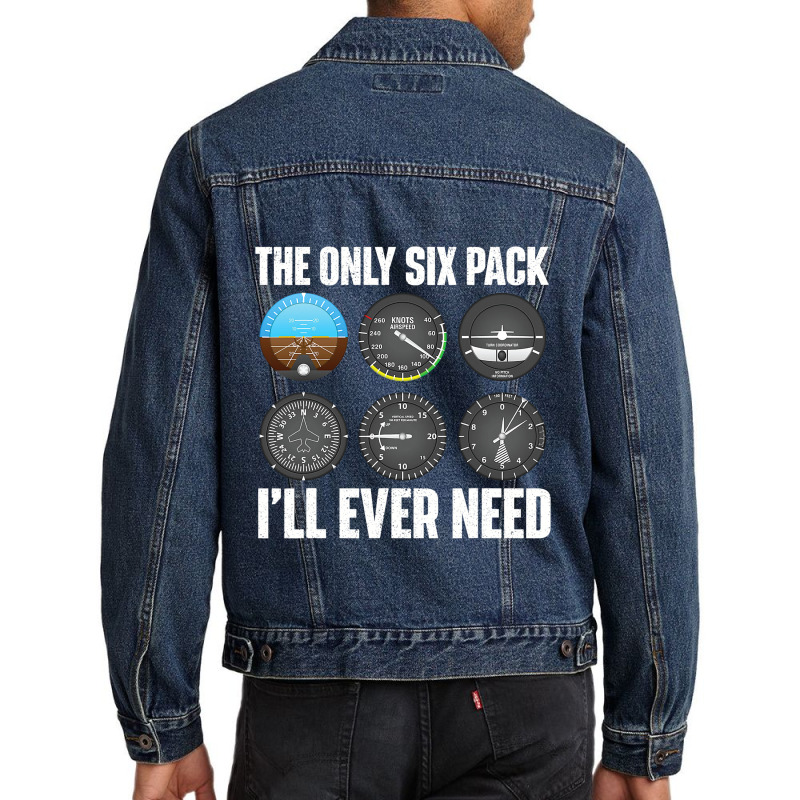 The Only Six Pack Ill Ever Need Airline Pilot Plan Men Denim Jacket | Artistshot