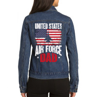 Us Air Force Veteran United Sates Air Force Dad Ladies Denim Jacket | Artistshot