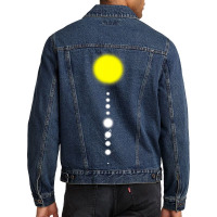 Solar System Minimalist Aesthetics Astronomy Milky Men Denim Jacket | Artistshot