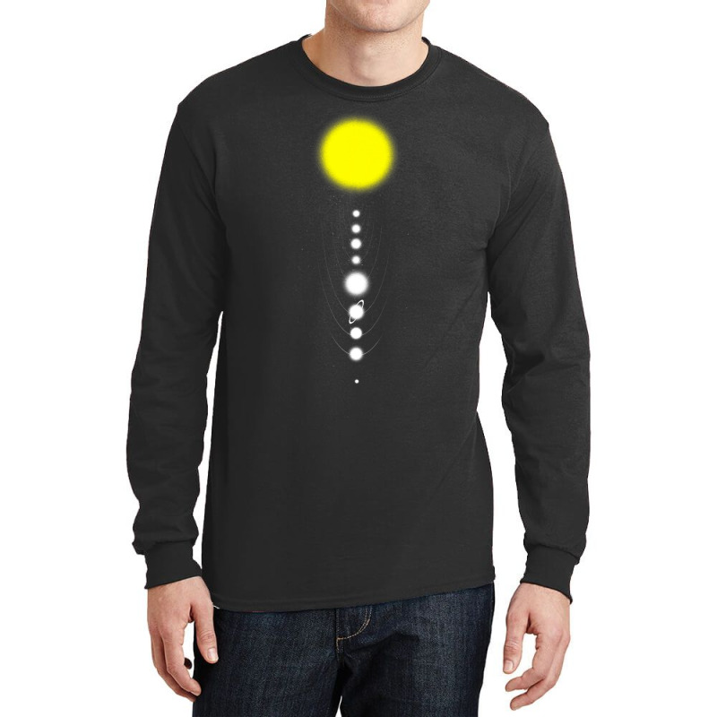 Solar System Minimalist Aesthetics Astronomy Milky Long Sleeve Shirts by CruzezShiver | Artistshot