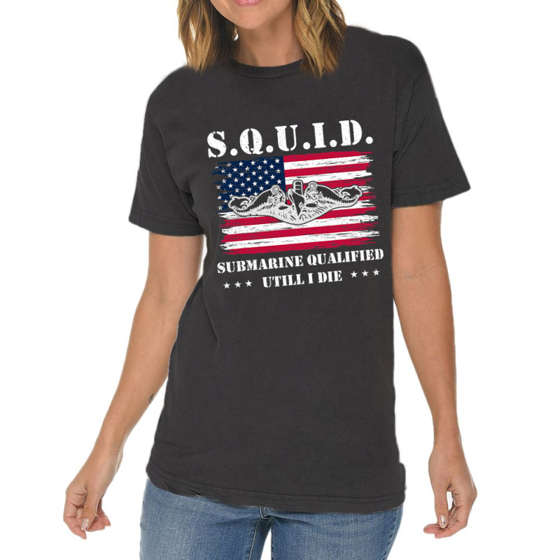 Submarine Us Military S.q.u.i.d Veteran Submariner Vintage T-shirt | Artistshot