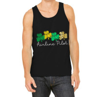 Shamrock Leopard Saint Paddys Airline Pilot St Pat Tank Top | Artistshot