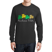 Shamrock Leopard Saint Paddys Airline Pilot St Pat Long Sleeve Shirts | Artistshot