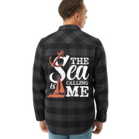 The Sea Is Calling Me Sailing Ship Captain Flannel Shirt | Artistshot