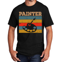 Vintage Style Retro Distressed Painter Art Teacher Basic T-shirt | Artistshot