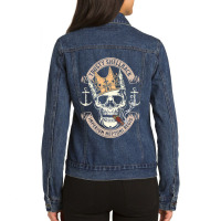 Trusty Shellback Imperium Neptuni Regis For Naval  Ladies Denim Jacket | Artistshot