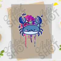 Blue Crab Watercolor Space Splatter Travel Dtf Transfer | Artistshot