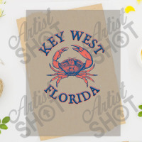 Key West Florida With Stone Crab On Wind Rose Twos Dtf Transfer | Artistshot