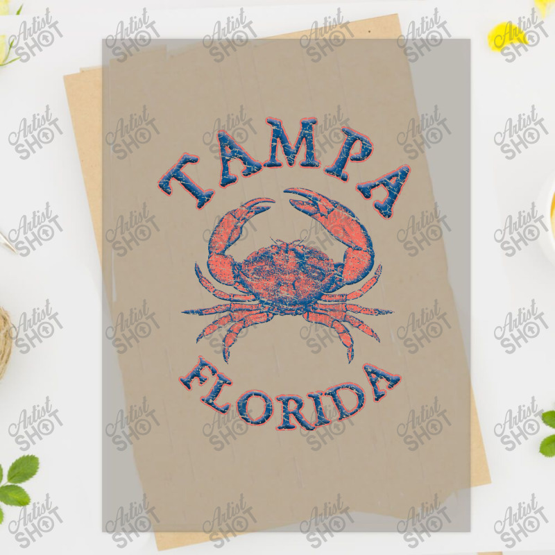 Tampa Florida With Stone Crab On Wind Rose Twoside Dtf Transfer | Artistshot