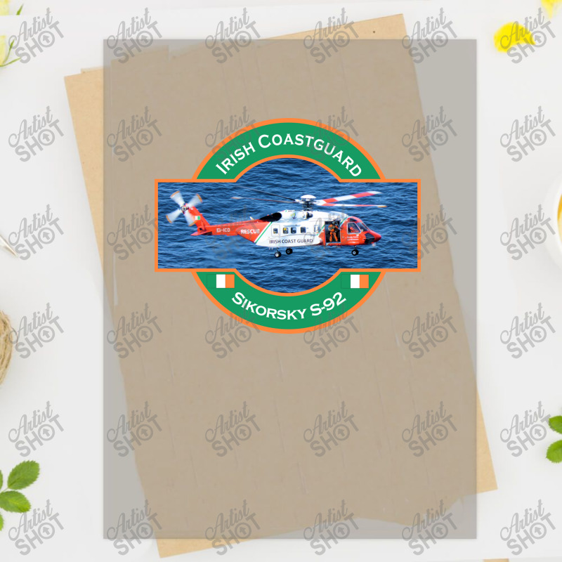 Irish Coastguard Search And Rescue Helicopter Summ Dtf Transfer | Artistshot