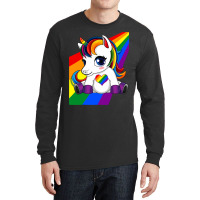 Unicorn With Lgbtq Flag Heart Lgbtq Color Long Sleeve Shirts | Artistshot