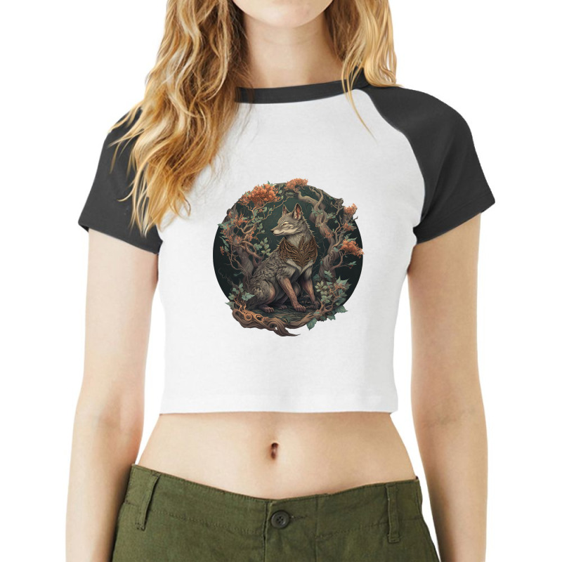 Mythology Fantasy Raglan Crop Top by bulanmar | Artistshot