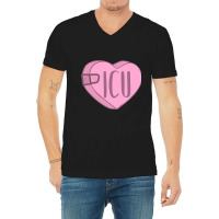 Valentines Day Icu Nurse Candy Heart With Bandaid  V-neck Tee | Artistshot