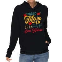 Vintage Proud Mom Of An Emt Nurse Mothers Day Flor Lightweight Hoodie | Artistshot