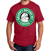 Grumpy Before My Coffee Basic T-shirt | Artistshot