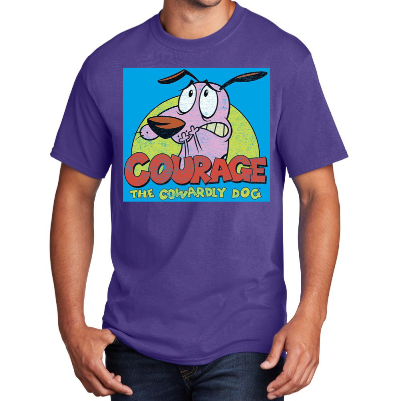 Courage The Cowardly Dog, Colorful Courage, Basic T-shirt | Artistshot