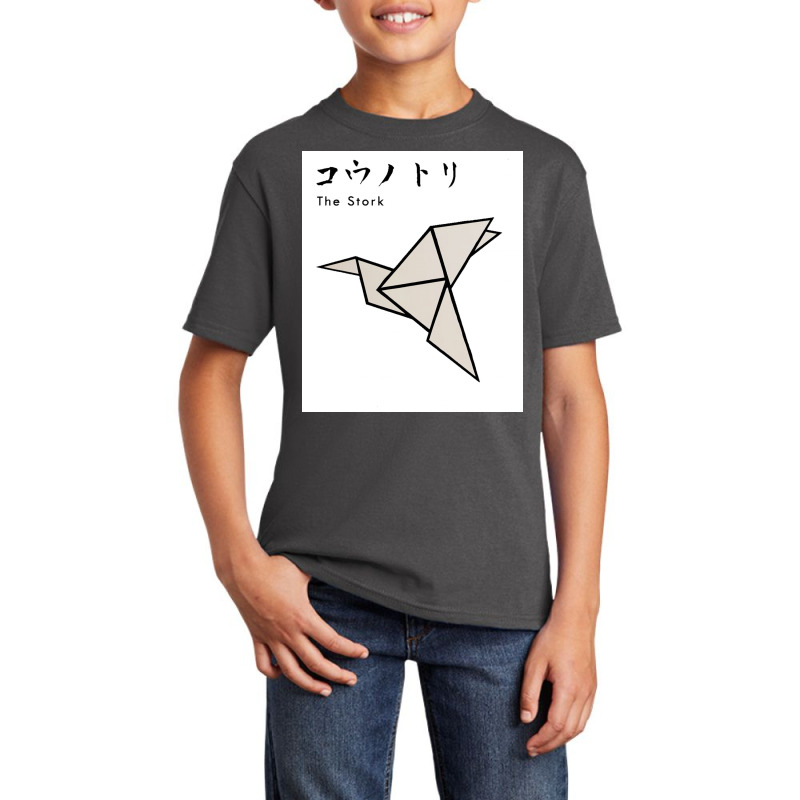 Origami Bird The Stork Basic Youth T-shirt | Artistshot