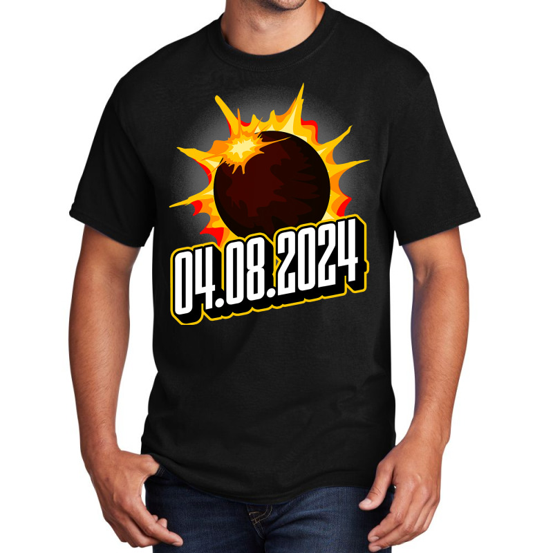 Us Total Partial Eclipse Usa American Totality 04. Basic T-shirt by JanChao | Artistshot