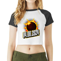 Us Total Partial Eclipse Usa American Totality 04. Raglan Crop Top | Artistshot