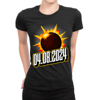 Us Total Partial Eclipse Usa American Totality 04. Ladies Fitted T-shirt | Artistshot