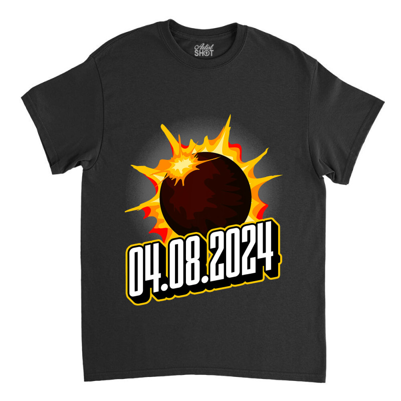 Us Total Partial Eclipse Usa American Totality 04. Classic T-shirt by JanChao | Artistshot