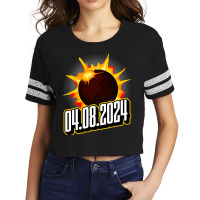 Us Total Partial Eclipse Usa American Totality 04. Scorecard Crop Tee | Artistshot