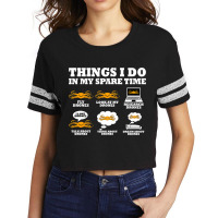 Things I Do In My Spare Time Drone Pilot Quadcopte Scorecard Crop Tee | Artistshot