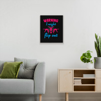 Warning I Might Flip Out Gymnastics Gymnast Cheerl Metal Print Vertical | Artistshot