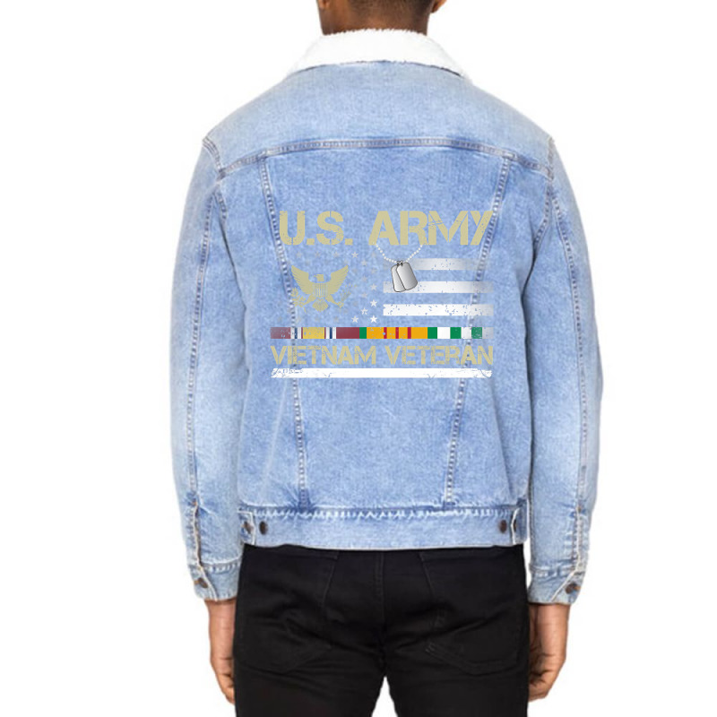 Vietnam Veteran Shirt Us Army Veteran Day Women Me Unisex Sherpa-lined Denim Jacket | Artistshot