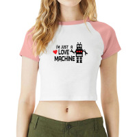 Love Machine Robot Raglan Crop Top | Artistshot