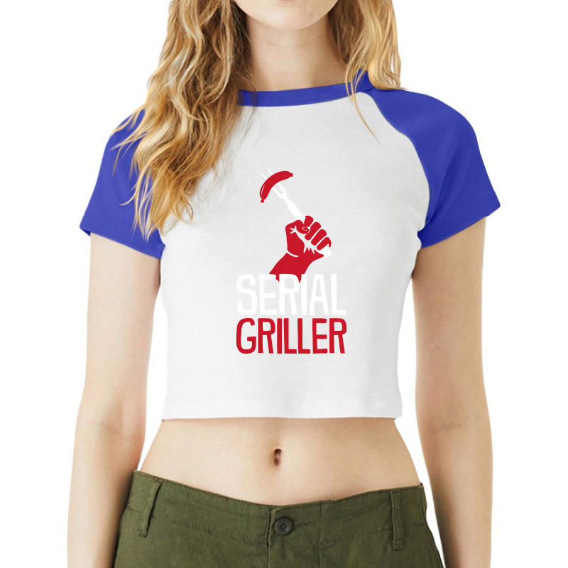 Bbq Serial Griller Funny Raglan Crop Top by BON T-SHIRT | Artistshot