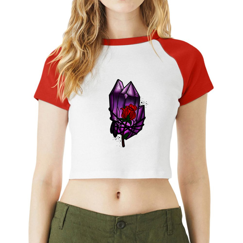 Crystal 1 Raglan Crop Top by artycorn | Artistshot