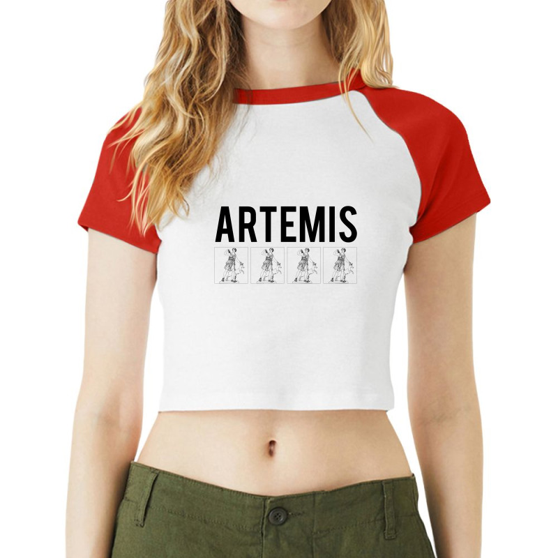 Artemis,  Greek Mythology Raglan Crop Top by Cypryanus | Artistshot