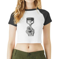 Bad Piston And Finger Raglan Crop Top | Artistshot