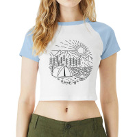 Camping Raglan Crop Top | Artistshot