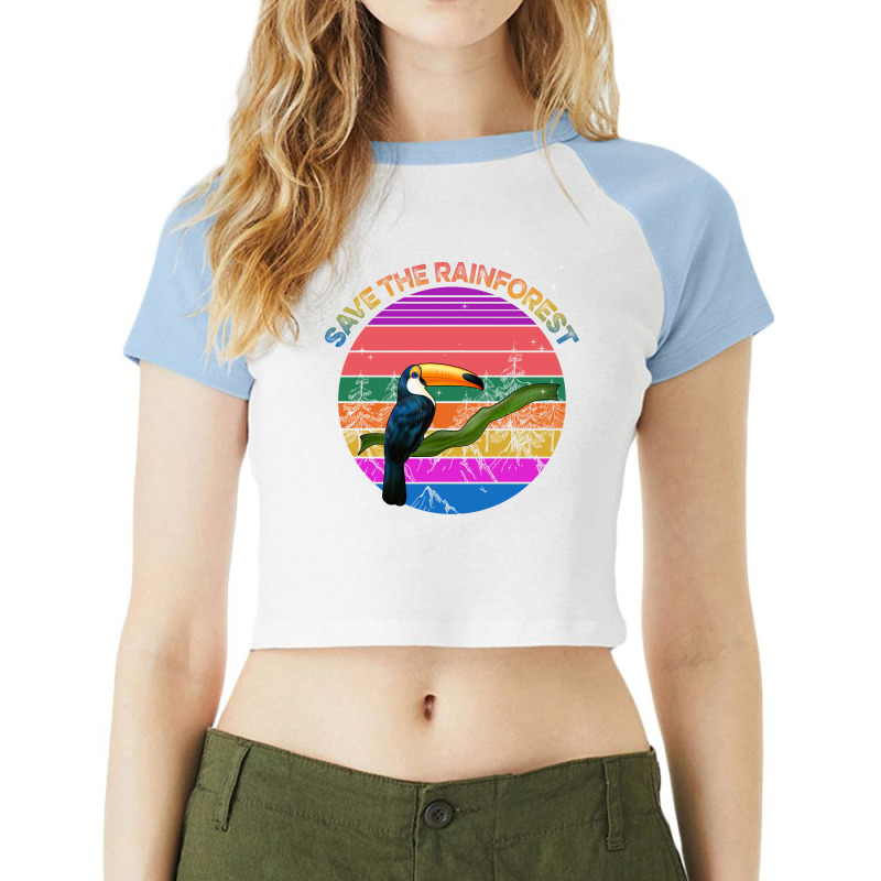 Save The Rainforest Raglan Crop Top by autlu2024 | Artistshot