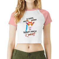 Goat Scissors Rock Paper Throat Punch I Win Raglan Crop Top | Artistshot