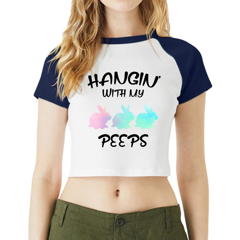 Hangin With My Peeps For Light Raglan Crop Top by Gurkan | Artistshot