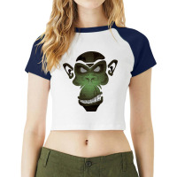 Monkey Mosaic Raglan Crop Top | Artistshot