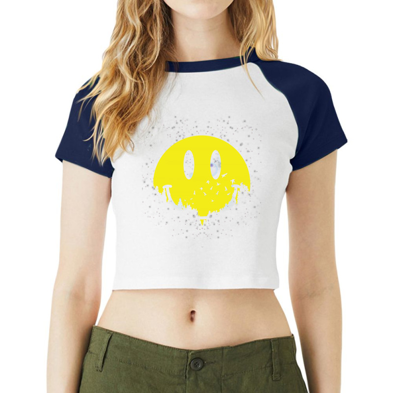 Smiley Planet Raglan Crop Top by Gurkan | Artistshot