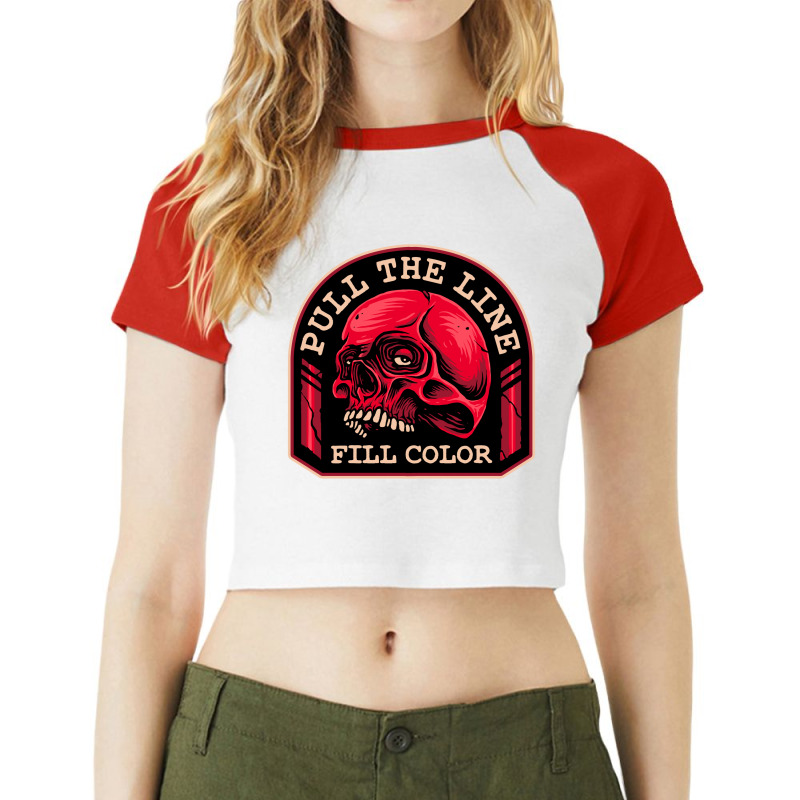 Pull The Line Raglan Crop Top by STAYHOOM | Artistshot