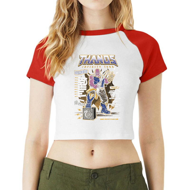 Infinity Tour Raglan Crop Top by Olipop | Artistshot