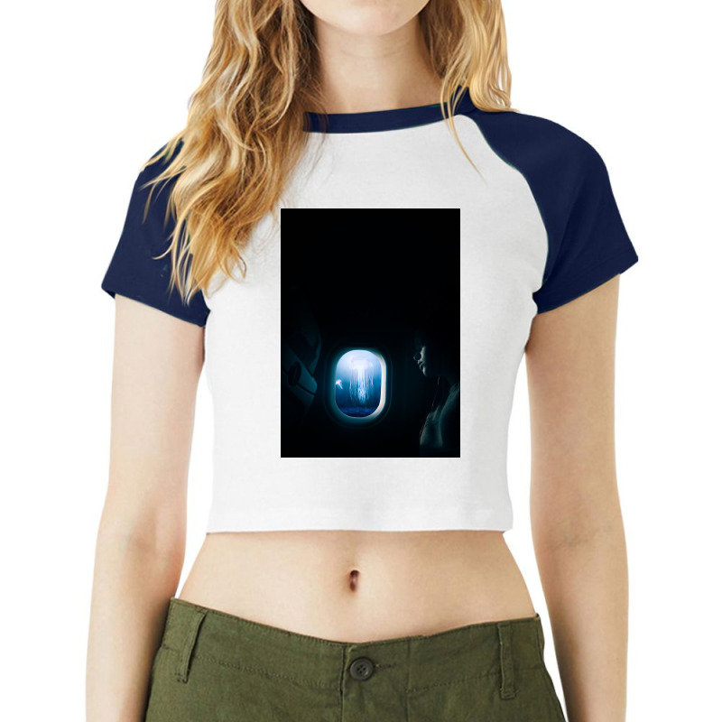 Jelly Fish Raglan Crop Top by omerpsd | Artistshot