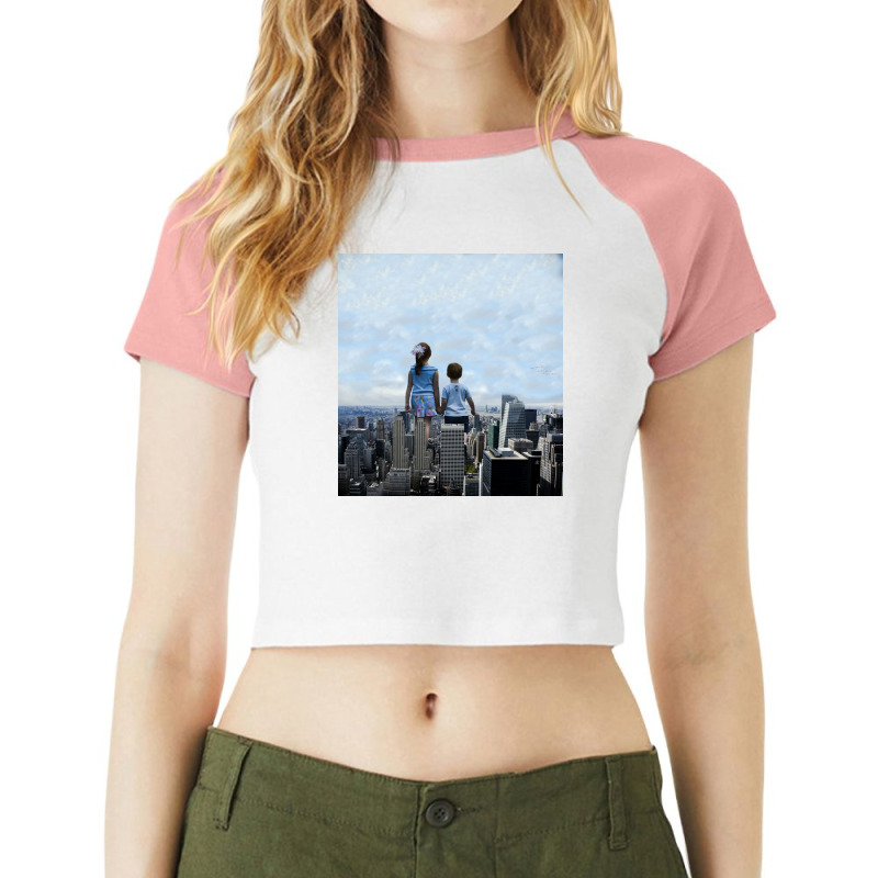 Big In New York Raglan Crop Top by omerpsd | Artistshot