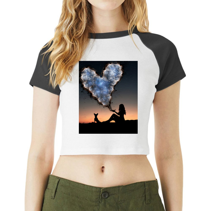 Heart Raglan Crop Top | Artistshot