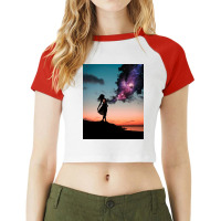 The Universe Within Us Raglan Crop Top | Artistshot